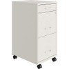 LYS SOHO Box/File/File Mobile White File Cabinet, 3 Drawer, 26.5