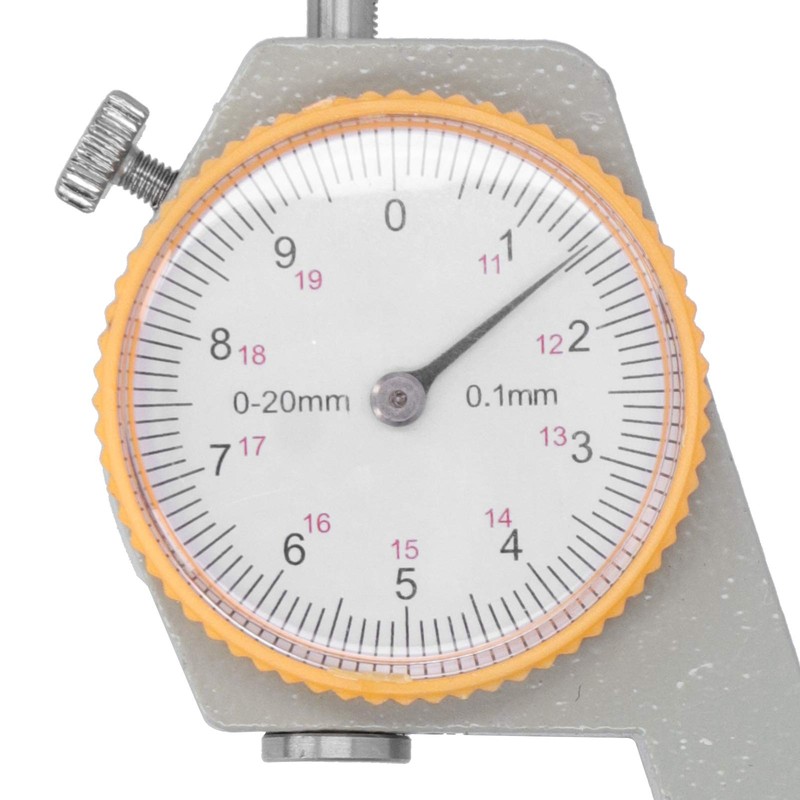 Leather Thickness Gauge Tester, Dial Flat Head Vegetable Tanned Leather