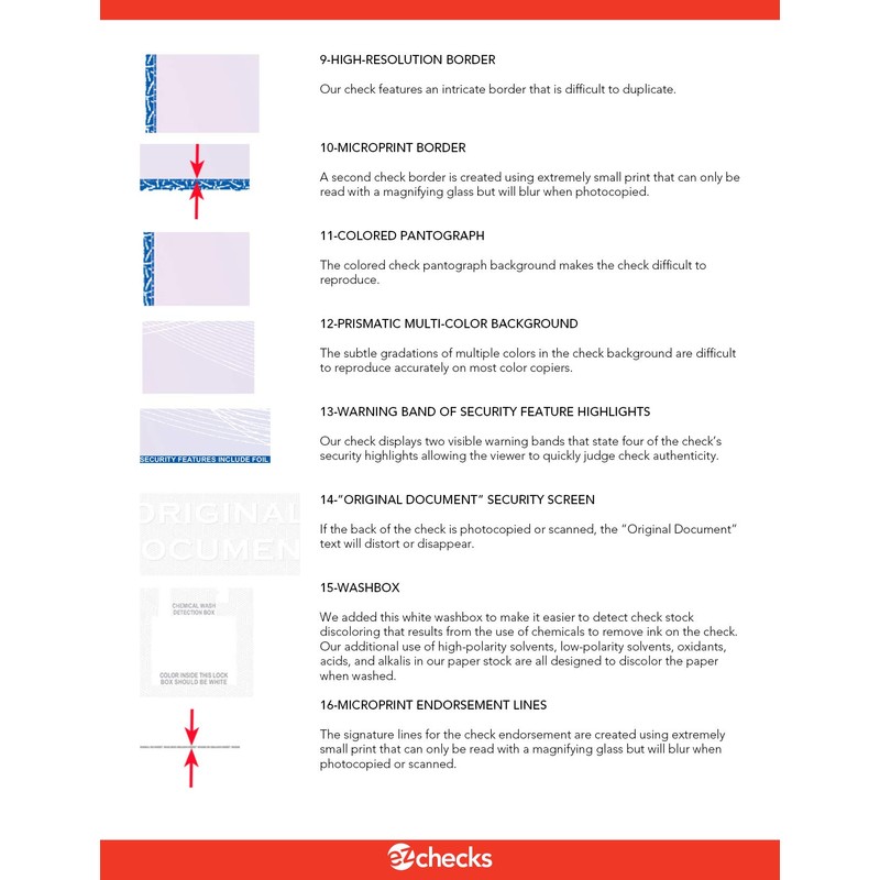 EZ Checks Premium Blank Hologram High Security Laser Check Stock