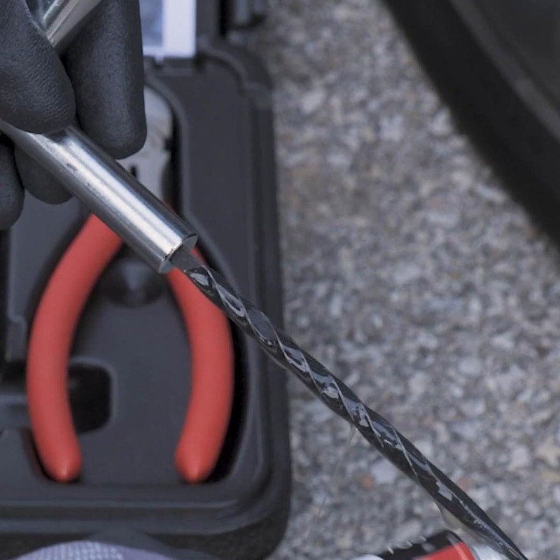 Permacure Emergency Roadside Tire Repair Kit, with Chemical Vulcanizing Fluid