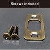 Siwil Deadbolt Strike Plate, Antique Brass Door Backplate 1" X