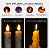 PChero Flameless Taper Candles with Remote Timer, Pack of 3