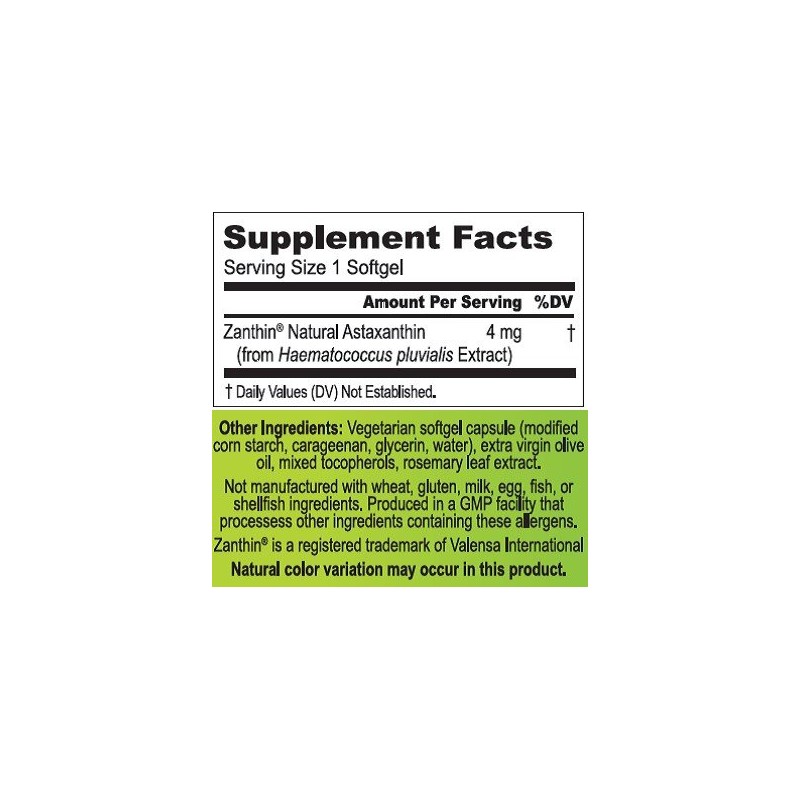 Longevity Science Astaxanthin 4 mg 60 Count