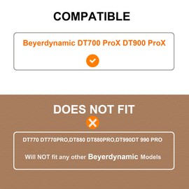 defean Replacement Ear Pads Cover Cushions Compatible with Beyerdynamic DT700 Prox DT900 Prox Headphone,Not fit DT770, DT880, DT990 (Grey Velour)