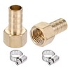 sourcing map Brass Barb Hose Fitting Connector Adapter 10mm Barbed