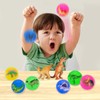 METHPY 12 Pieces Bouncy Balls for Kids with 3D Dinosaur