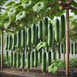 Cucumber Chinese Wonder Seeds – Open-Pollinated | 45 Days to Harvest | Heirloom Asian Variety with Long, Slender Fruits & Crisp, Sweet Flavor