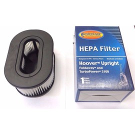 EnviroCare Replacement HEPA Filtration Vacuum Cleaner Filters Designed to Fit Hoover Fold Away Turbo Power 3100 HEPA Pleated Filter, Upright, Bageless, Widepath Vacuum Cleaners 1 Filter