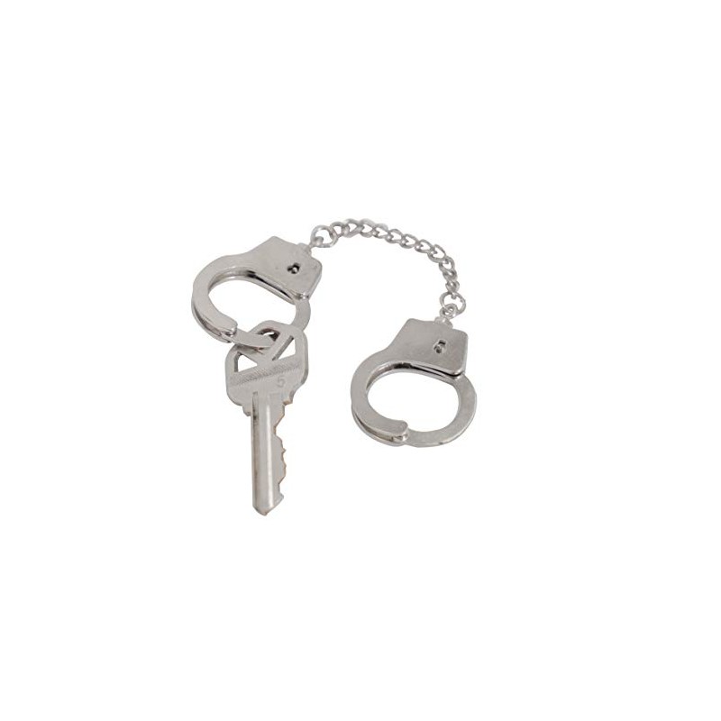 Rothco Mini Handcuff Key Ring, Silver Plated