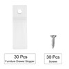 uxcell Anti-Slip Drawer Stops, 30 Pcs 1.97'' Plastic Drawer Stopper,