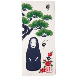 Marushin 1005044000 Ghibli Spirited Away Kaonashi and Pine Face Towel, 13.4 x 31.5 inches (34 x 80 cm)