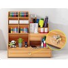 Vikmyer Wooden Pencil Holder, Desk Organiser, Multifunctional Desktop Stationery, Pen