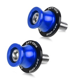 R QIANKONG MT09 MT09 SP Motorcycle Swing Arm Sliders Spools,M6 Swingarm Sliders Compatible With MT 09 MT-09 2013-2022 MT 09 SP MT-09 SP 2017-2022(Blue)