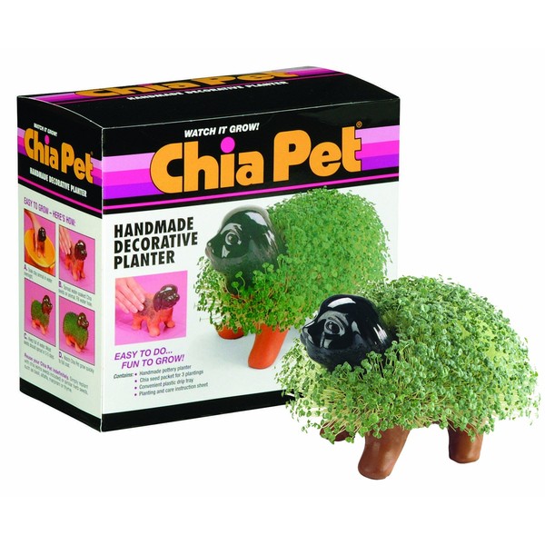 Chia Pet Puppy with Seed Pack, Decorative Pottery Planter, Easy to Do and Fun to Grow, Novelty Gift, Perfect for Any Occasion