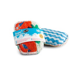 Kilo Non Scratch Washing Up Super Scrubby Sponge/Scouring Pad, Double Sided Eco Freindly Cotton Mini Cleaning Cloth Scourer (Set of 2)