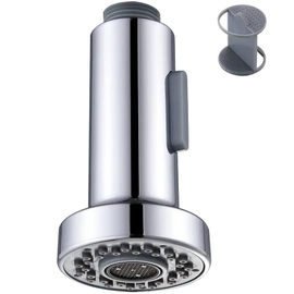 Angle Simple Faucet Head Replacement, Male Thread Type G 1/2 or 13/16 Inch, Tested to NSF/ANSI/CAN 61 & 372, Kitchen Sink Sprayer, Stream and Spray Mode, Chrome