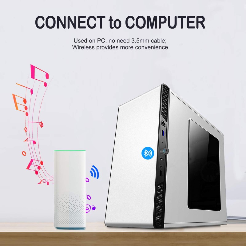 Andven Wireless Bluetooth Transmitter, 3.5mm Portable Stereo Audio Adapter for