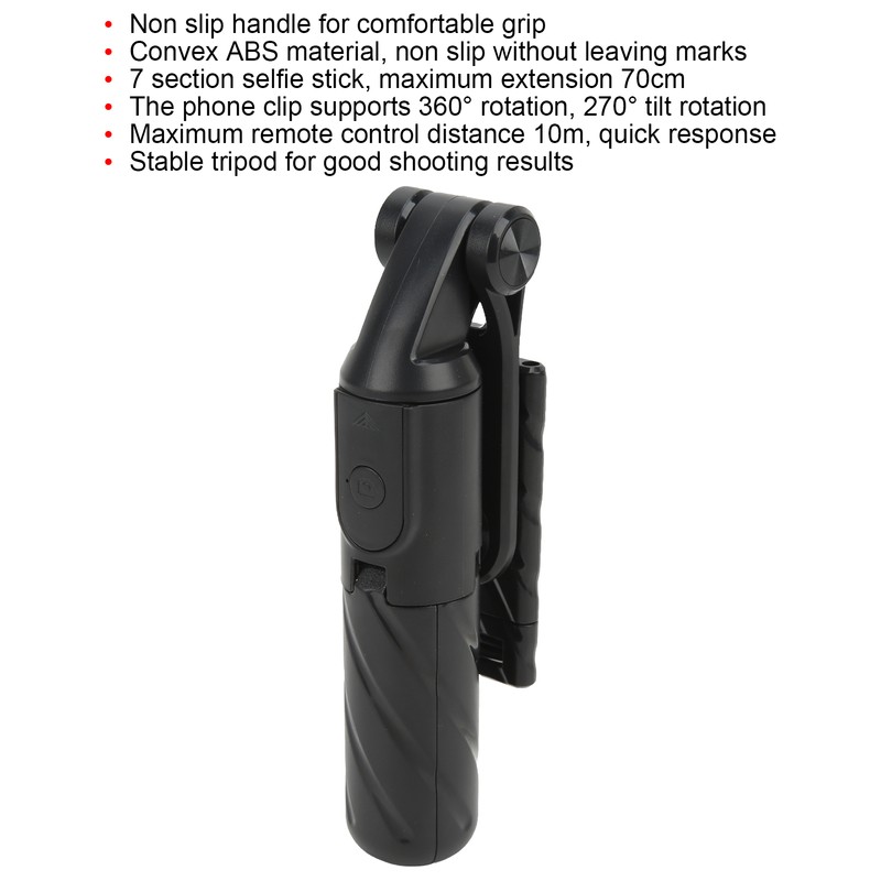 Selfie Tripod Stand Multi Angle Shooting 360° Rotation 70cm Telescopic