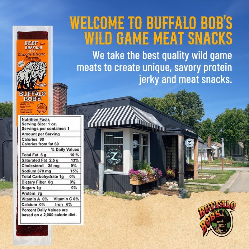 Buffalo Bob's Wild Game Meat Snack - Beef and Buffalo