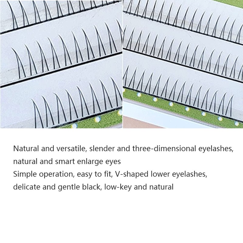 V-Shaped Bottom Eyelashes Black Soft False Eyelashes Individual Lashes Extension
