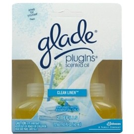 Glade Plugins Scented Oil Refill - Clean Linen - 2 ct - 2 pk