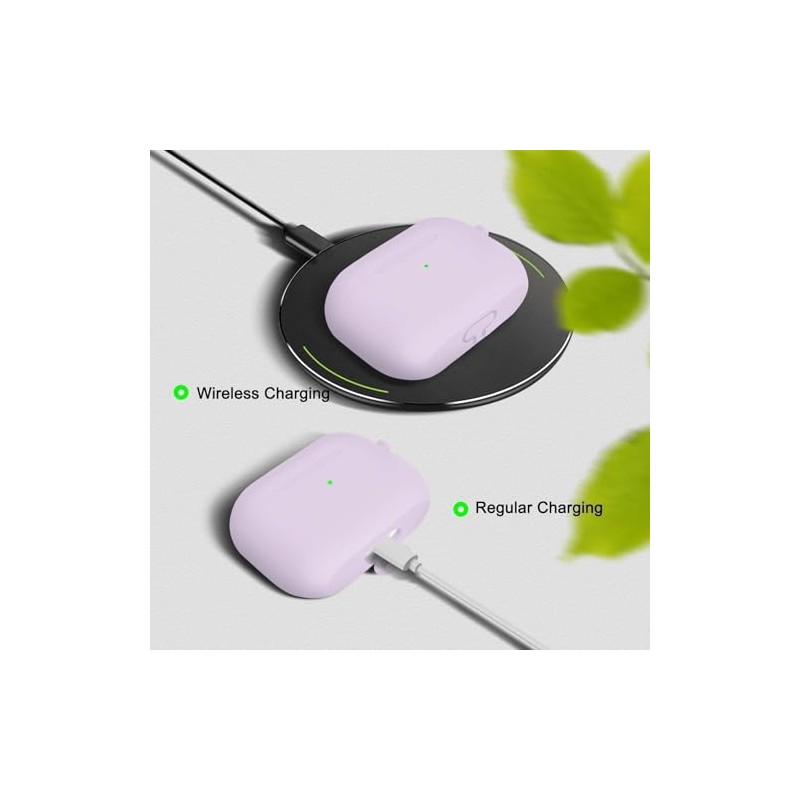 Funda compatible con Airpods Pro, funda de silicona suave con
