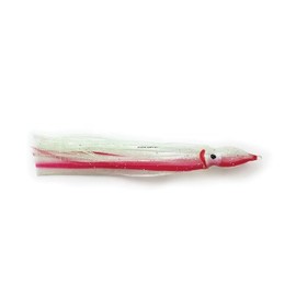P-Line Unrigged Sunrise Squid (5 Pack), Glow/Red, 4-1/2"