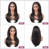 Emistar Long Straight Lace Front Wig 13x6 Layered Synthetic Lace
