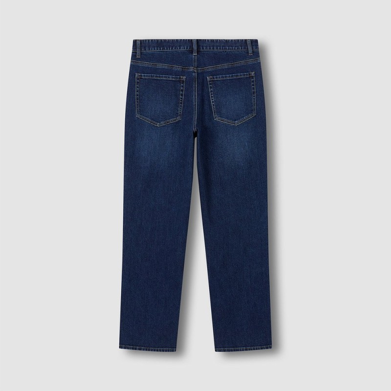 JAJU [JAJU/자주] 남 기모 스트레이트 데님 팬츠_다크 블루 [JAJU] Men's