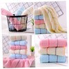 TOVINANNA 6pcs Cotton Face Cloths Thickened Absorbent Face Washers Soft