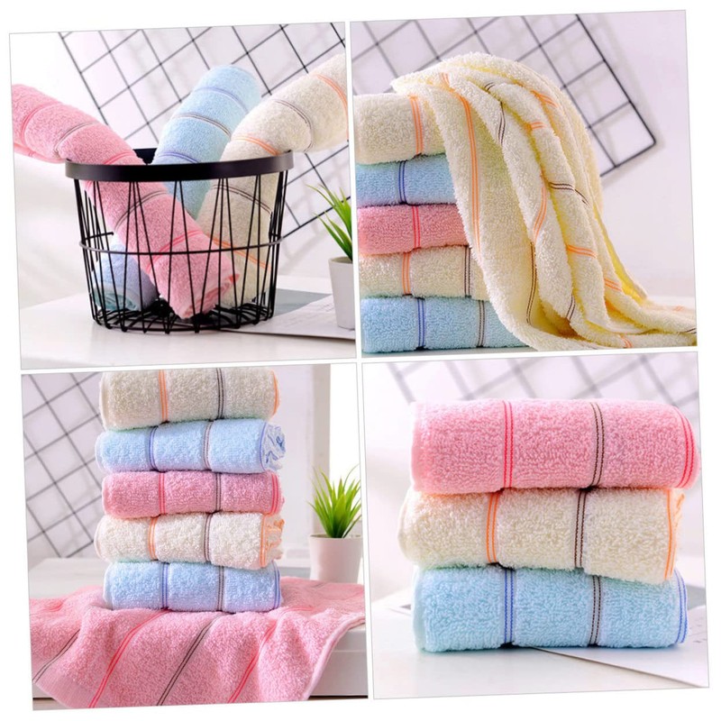 TOVINANNA 6pcs Cotton Face Cloths Thickened Absorbent Face Washers Soft