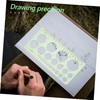 HOODANCOS 3pcs Ellipse Template Circle Stencils Engineering Rulers Students Drawing