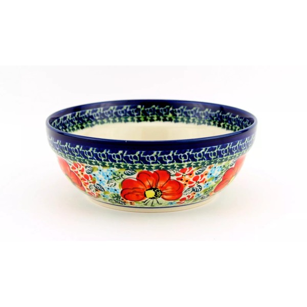 Polish Pottery Bowl 7" From Zaklady Ceramiczne in Unikat Pattern