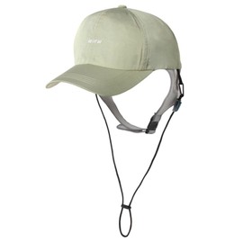 Tabarua UV Marine Surf Cap, Neoprene Strap, Quick Dry Material, UPF50+, One Size Fits All 21.7 - 24.0 inches (55 - 61 cm), Coral leaf