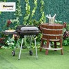 Outsunny Portable Charcoal Grill with Foldable Side Shelf and Bottom