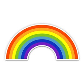 Rainbow - 5" Vinyl Sticker - for Car Laptop I-Pad - Waterproof Decal