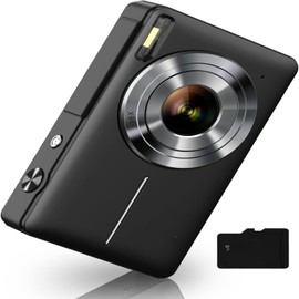 Digital Camera (4K Video Recording, 50 Million Pixels) Digital Camera, 32 GB Micro SD Card Included, AF Autofocus, Compact Camera, 2.7 Inch Large Screen, 16x Zoom, Flash, Image Stabilization, Webcam