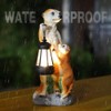 XEERUN Solar Garden Ornaments Outdoor Lights, Meerkat Garden Statue, Mother