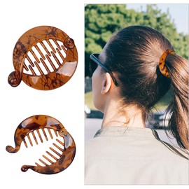 ZKSXOA 4 Stück Bananenspange, Vintage Fischschwanz Haarspange Französische Bananen Klammer Pferdeschwanzhalter Werkzeug Geeignet für Langes, Lockiges Oder Glattes Haar