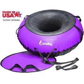 Bradley Ultimate Towable Snow Tube Sled | 60" Heavy Duty Cover | Padded Saucer Insert