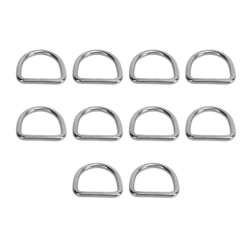 10pcs 316 Stainless Steel D Ring Semi Circular Welded D