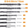Masonry Drill Bits,10 Pcs Carbide Masonry Concrete Drill Bits,Cross Four