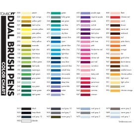 Tombow Dual Brush Pen Art Markers, Avocado 098, 6-Pack