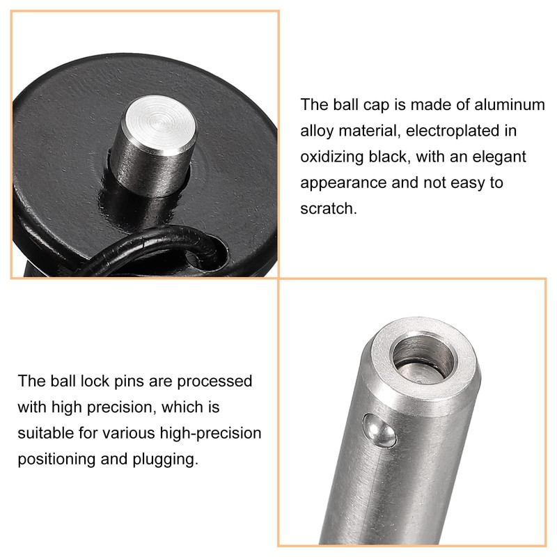 uxcell Ball Locking Pins, 304 Stainless Steel Grip Push-Button Locking