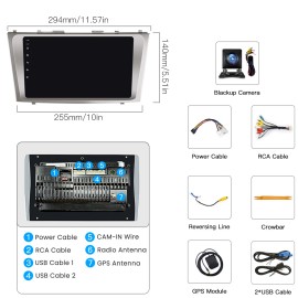 Unbranded For Toyota Camry 2007-2011 Android 12 CarPlay Car Stereo Radio GPS Navi JBL