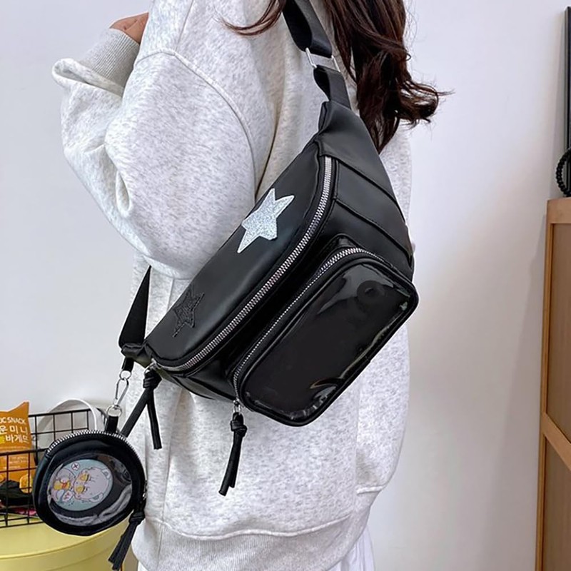 Ita Bag Crossbody,Chest Bag Pack,Shoulder Sling Bag with Button Organizer