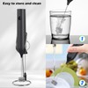 Hemixye Rechargeable Milk Frother Wand with Stand-Electric Whisk 3 Speed