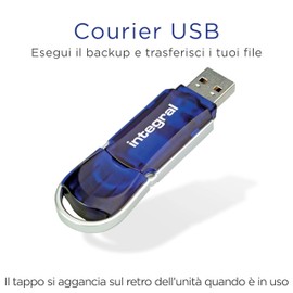 Integral 128GB USB 2.0 Flash-Laufwerk Courier Blau