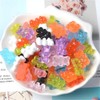 Juland Pack of 45 Resin Rubber Bear Pendants, Colourful Bears,