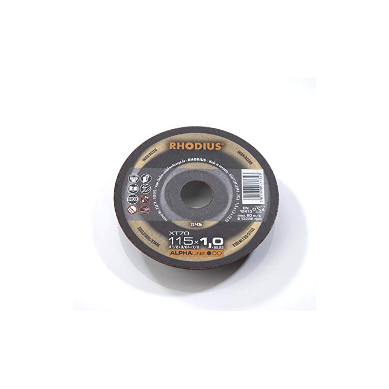 RHODIUS CUTTING DISC, METAL , TIN (PK10),207808,RHODIUS
